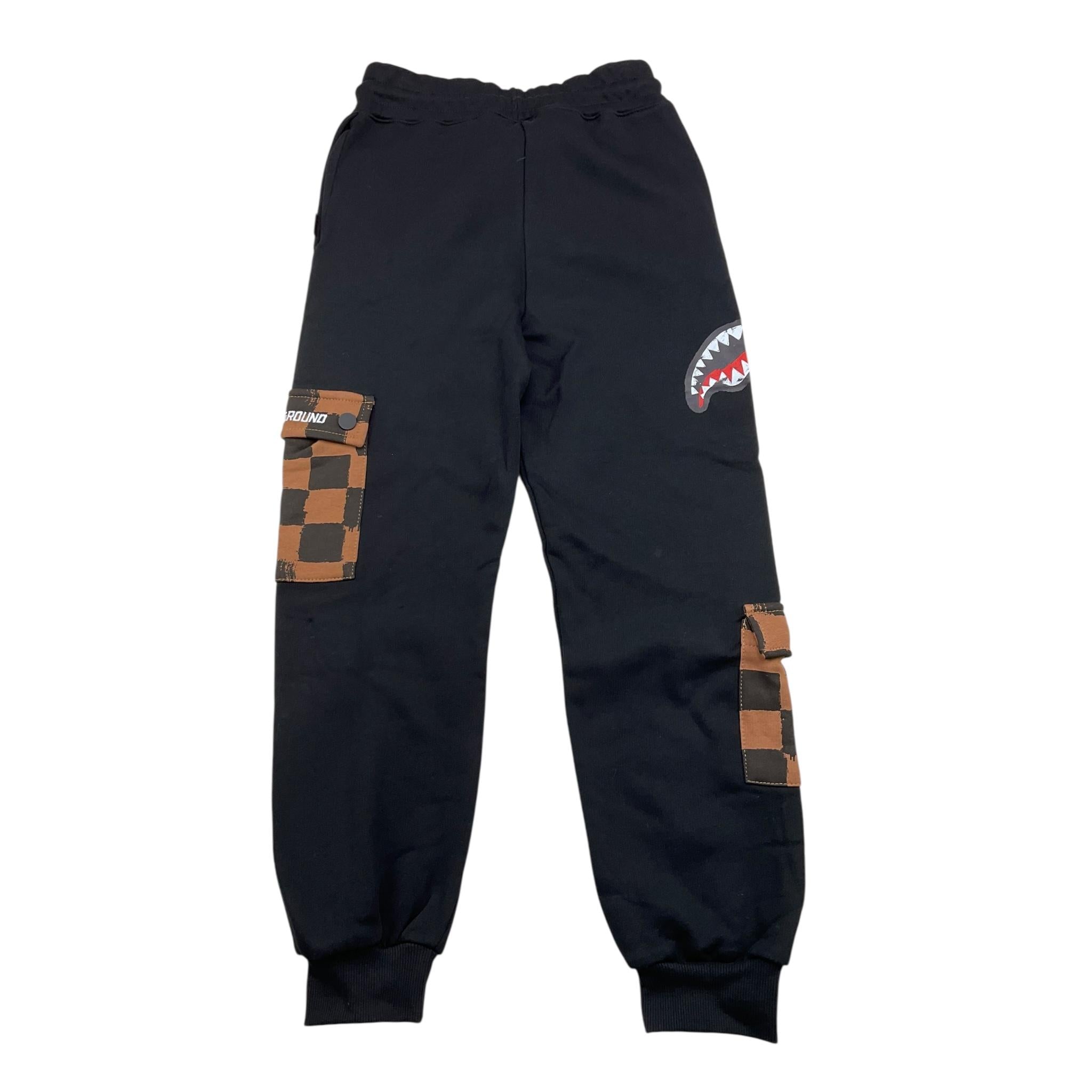 SPRAYGROUND pantalone tuta tinta unita Nero per Bambino SPY1152BRW NERO SPRAYGROUND 