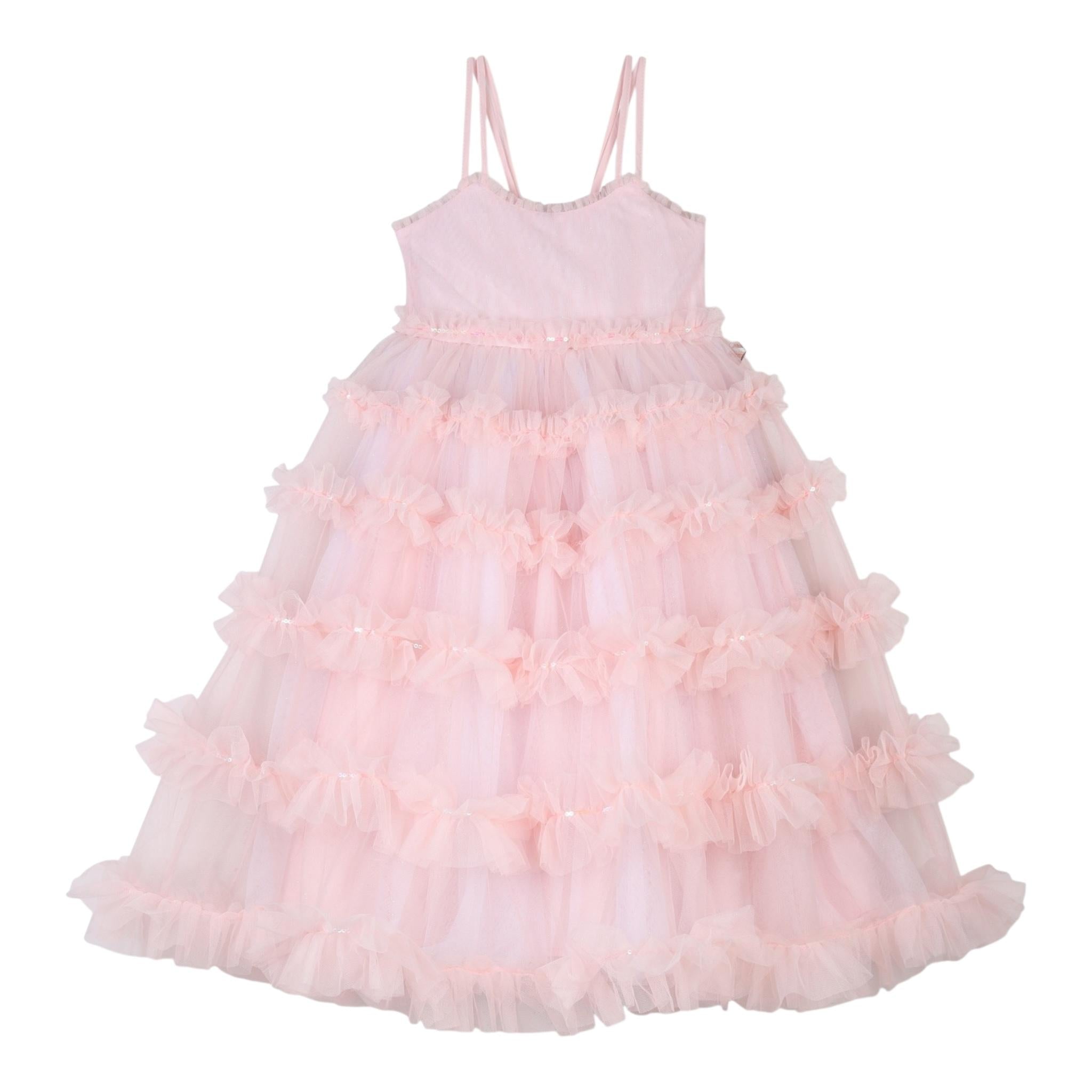 Billieblush Abito Cerimonia Tinta Unita con Tulle  per Bambina U20976 ROSA BillIEBLUSH 