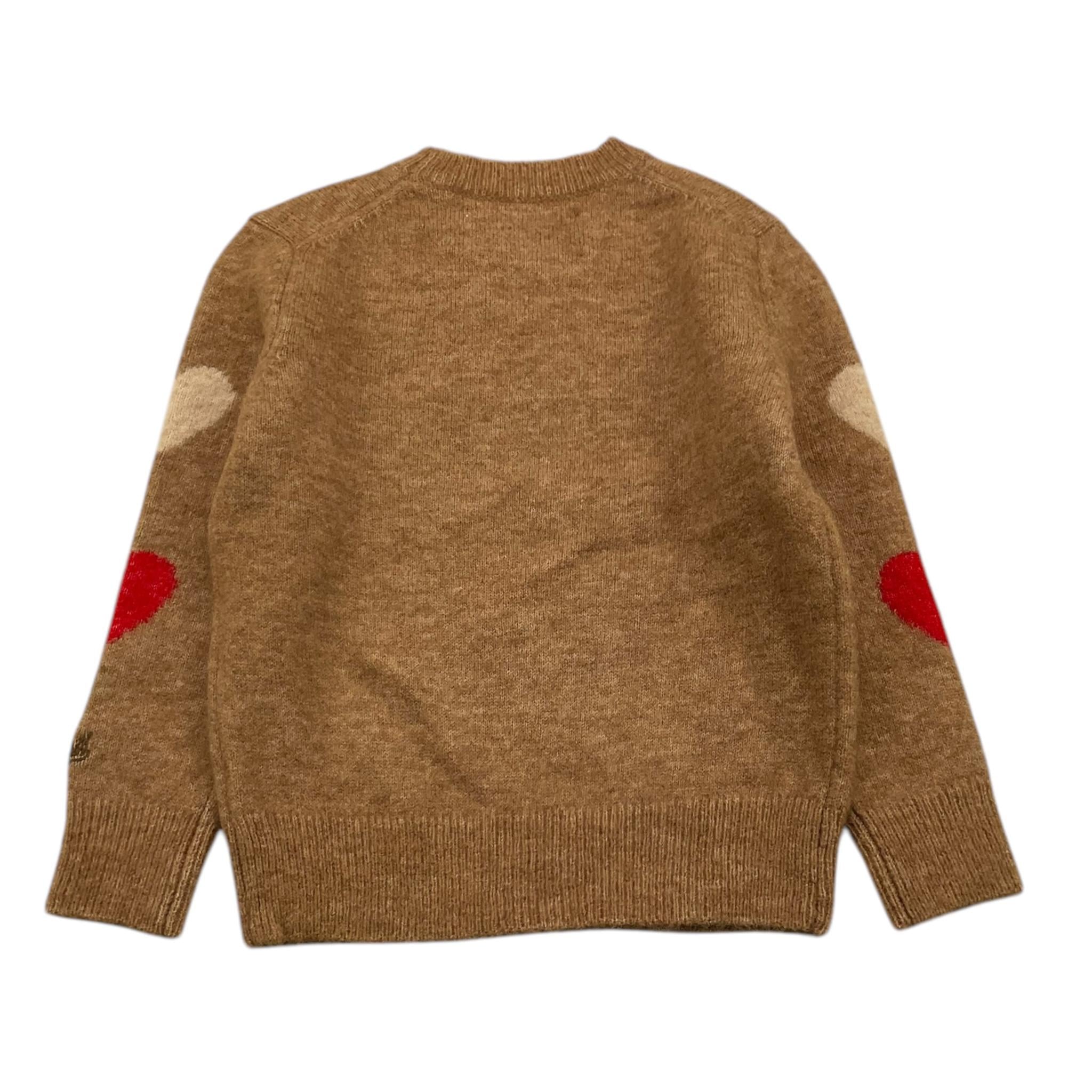 SAINT BARTH maglia girocollo tinta unita con stampa Marrone per Neonata PRC00005 MARRONE SAINT BARTH 