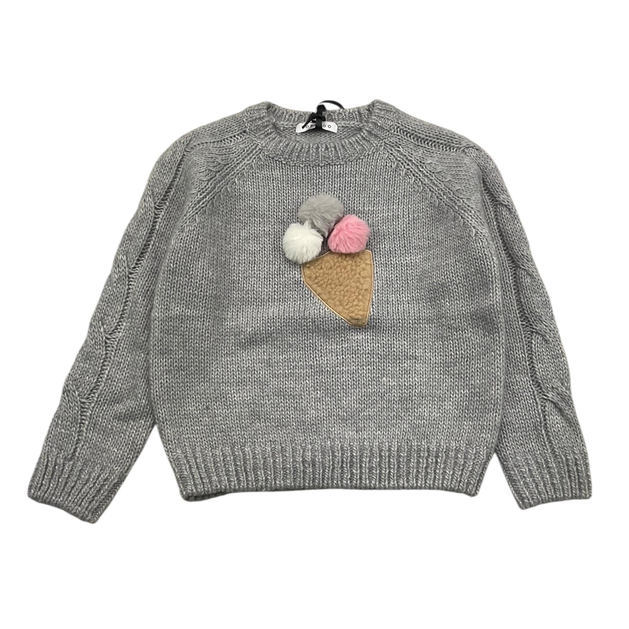 TO be too maglia tinta unita con applicazioni Grigio per Bambina TFBF24M637 GRIGIO TO be too 