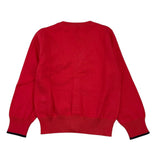 Cesare Paciotti Solid Color Cardigan with Buttons Red for Newborns
