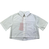 Max&amp;Co. Plain White Half Sleeve Shirt For Girls