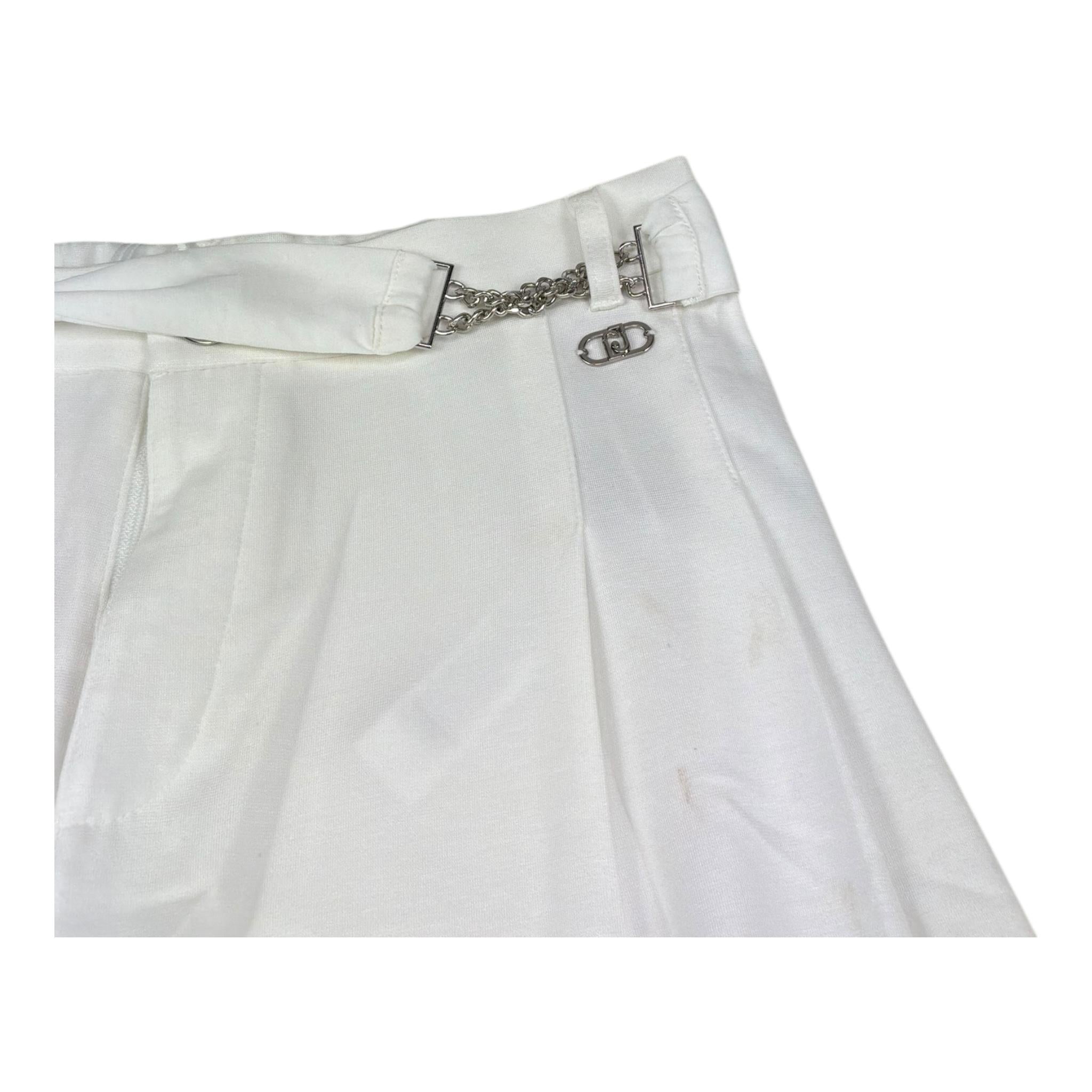 Liu Jo Pantalone Tinta Unita Modello Palazzo per Bambina GA5057X BIANCO LIU JO 