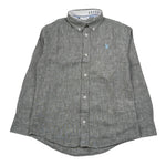 U.S. Polo Assn Camicia Manica Lunga Tinta Unita con Logo per Bambino US41504004 VERDE U.S. POLO ASSN 