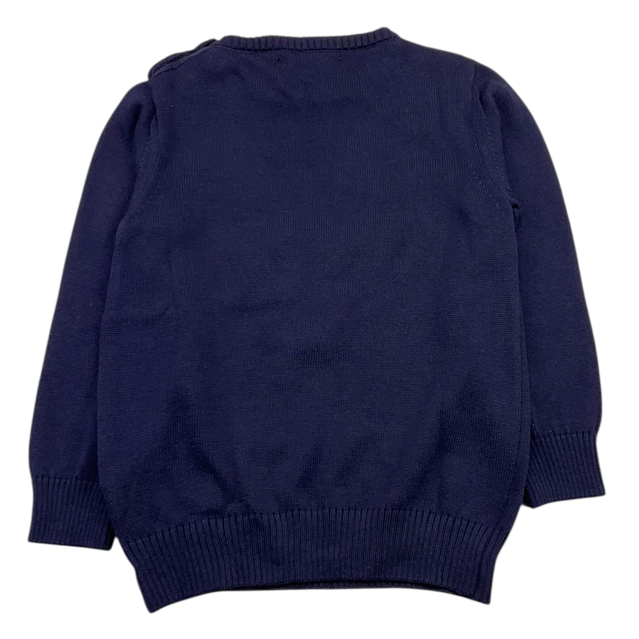CESARE PACIOTTI maglia girocollo tinta unita con ricamo logo Blu per Neonato MGP5355N BLU CESARE PACIOTTI 