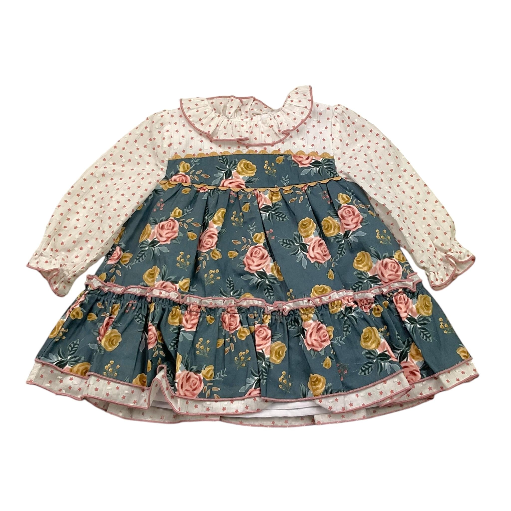 MIRANDA abit bicolore con fantasia Bianco/verde per Neonata 360144 BIANCO/VERDE MIRANDA 