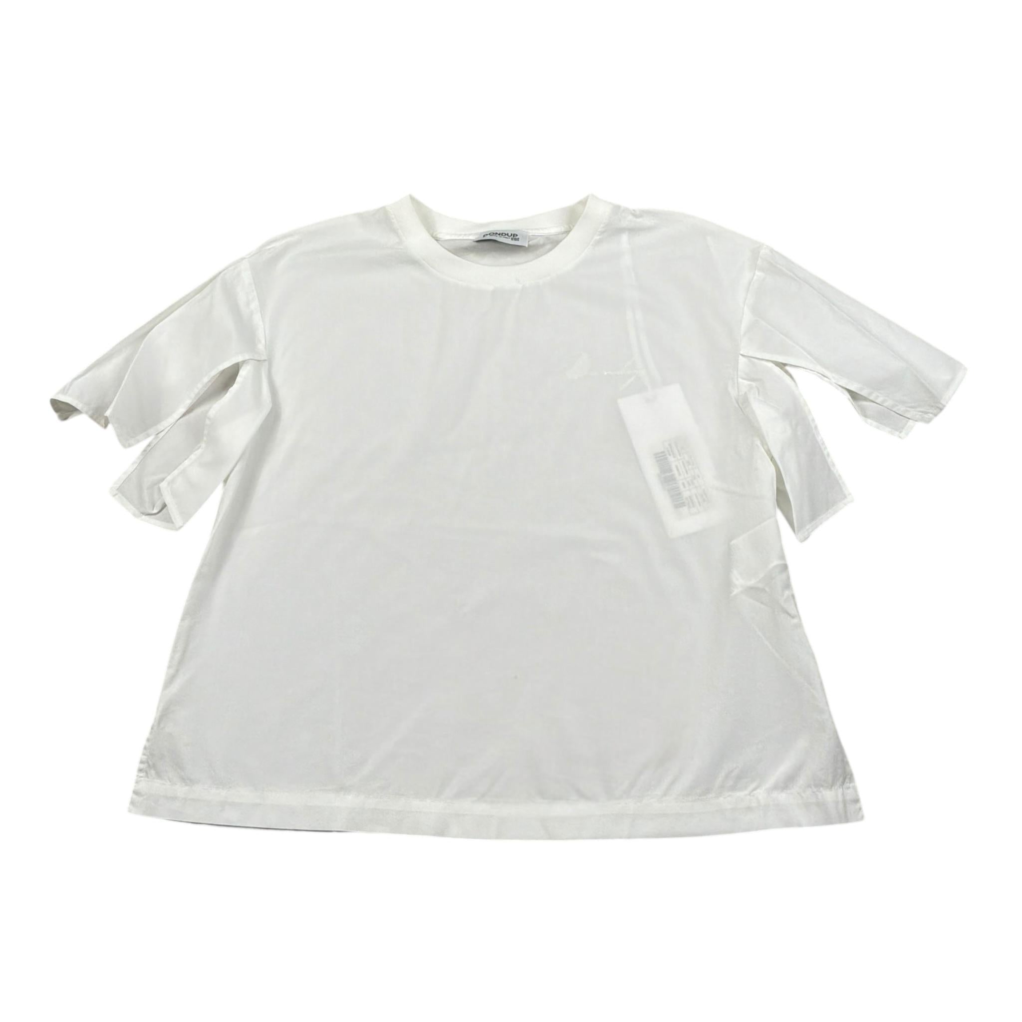 Dondup Camicia Mezza Manica Tinta Unita per Bambina DFCA032 BIANCO DONDUP 