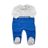 Ninnaoh Tutina Bicolore con Papillions per Neonato E2220T BIANCO/BLU NINNAOH 