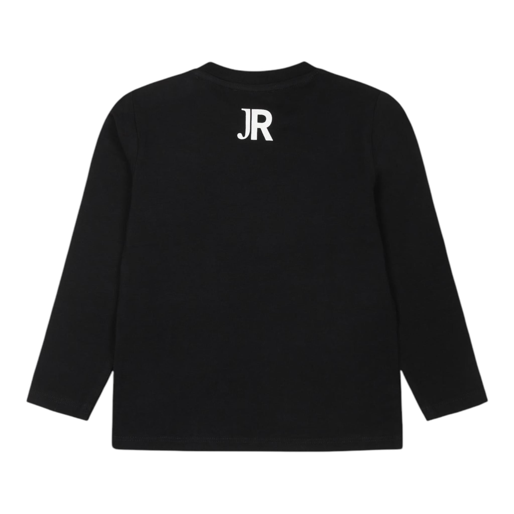 JOHN RICHMOND shirt girocollo tinta unita con stampa Nero per Neonata RIA24066TS NERO JOHN RICHMOND 