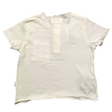 Teddy E Minou Plain T-Shirt With Buttons And Pocket Cream For Newborns