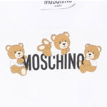 Moschino T-Shirt Girocollo Tinta Unita con Orso per Neonato MUM04AN BIANCO MOSCHINO 