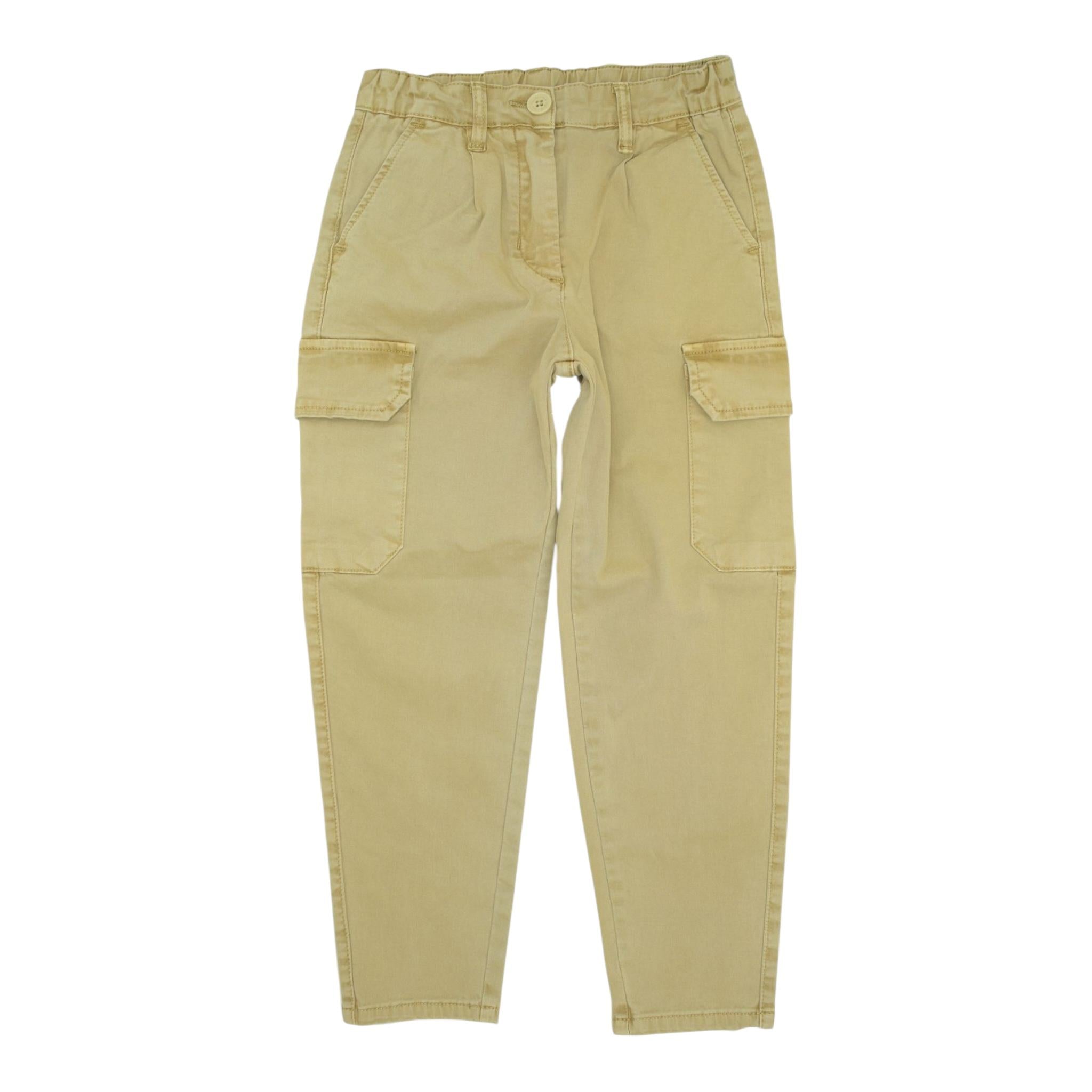 MANILA GRACE pantalone tinta unita modello cargo Beige per Bambina MFJF24P189 BEIGE MANILA GRACE 
