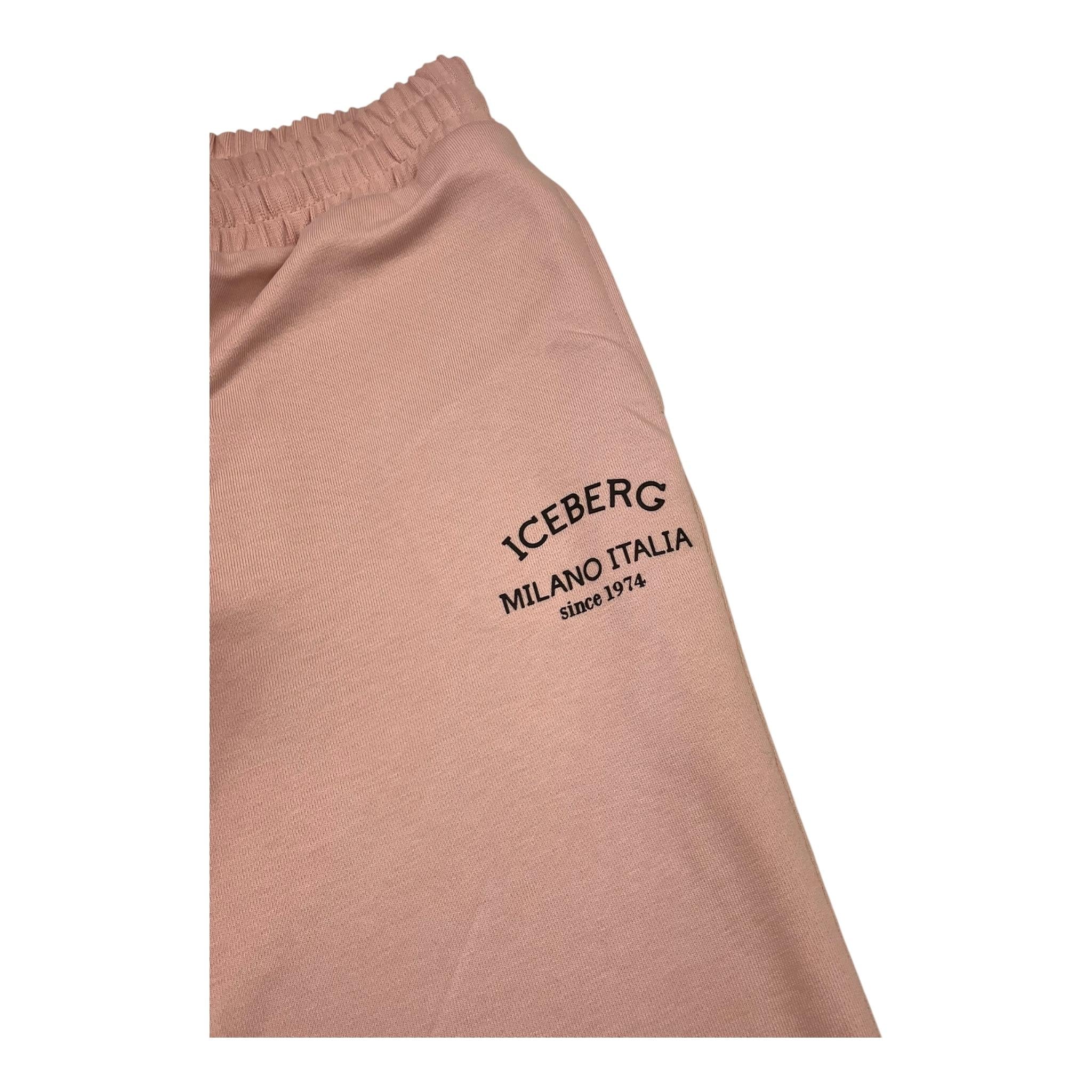 ICEBERG pantalone tuta tinta unita con stampa Rosa per Bambina PFICE5316JAXXX ROSA ICEBERG 