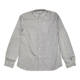 Dondup Solid Color Long Sleeve Striped Pattern White Shirt for Boys