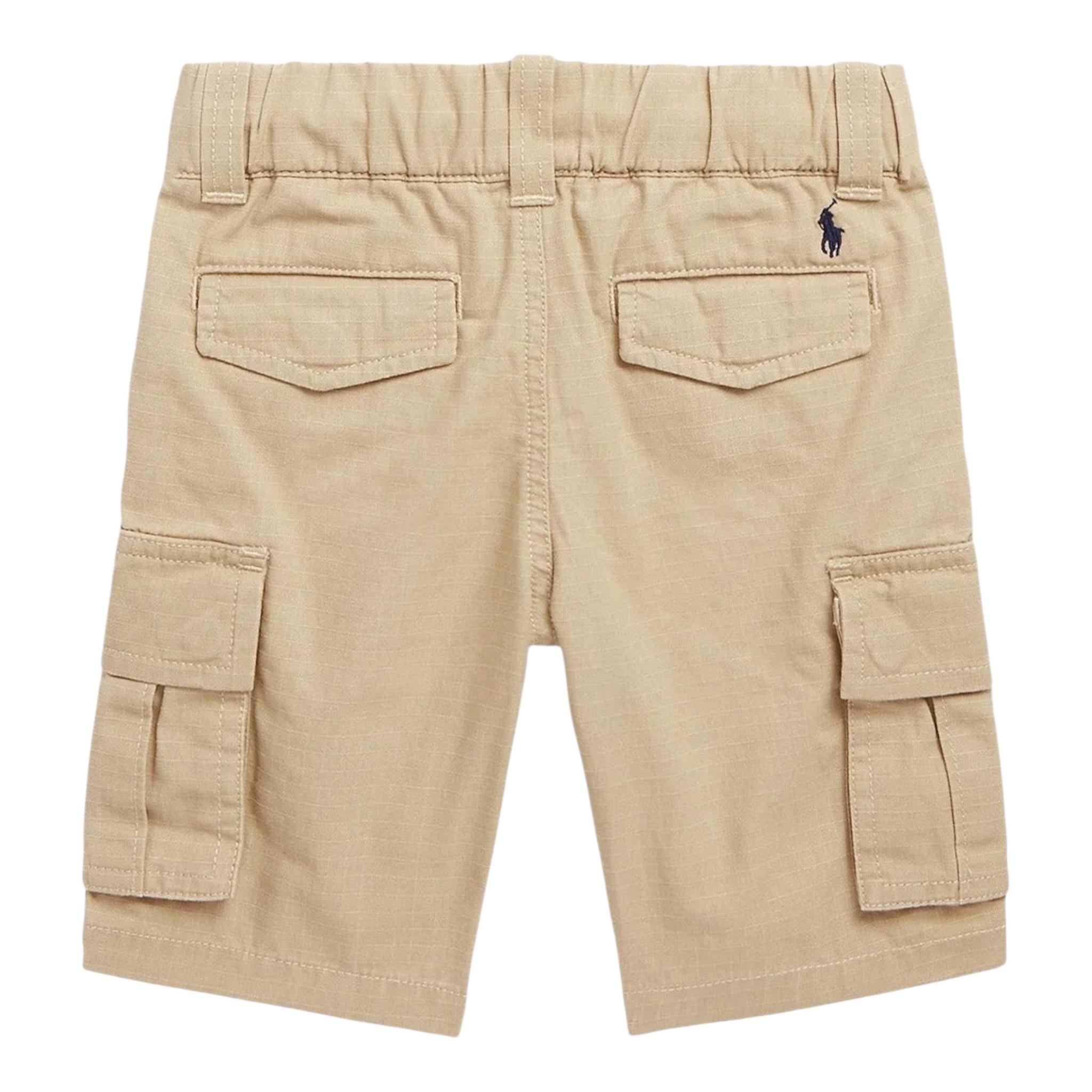 Ralph Lauren Bermuda Tinta Unita con Elastico In Vita per Bambino 23290155001 SABBIA RALPH LAUREN 