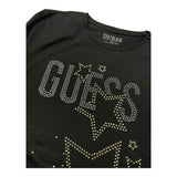 GUESS shirt girocollo tinta unita con stampa brillantinata Nero per Bambina J4BI09J1314 NERO GUESS 