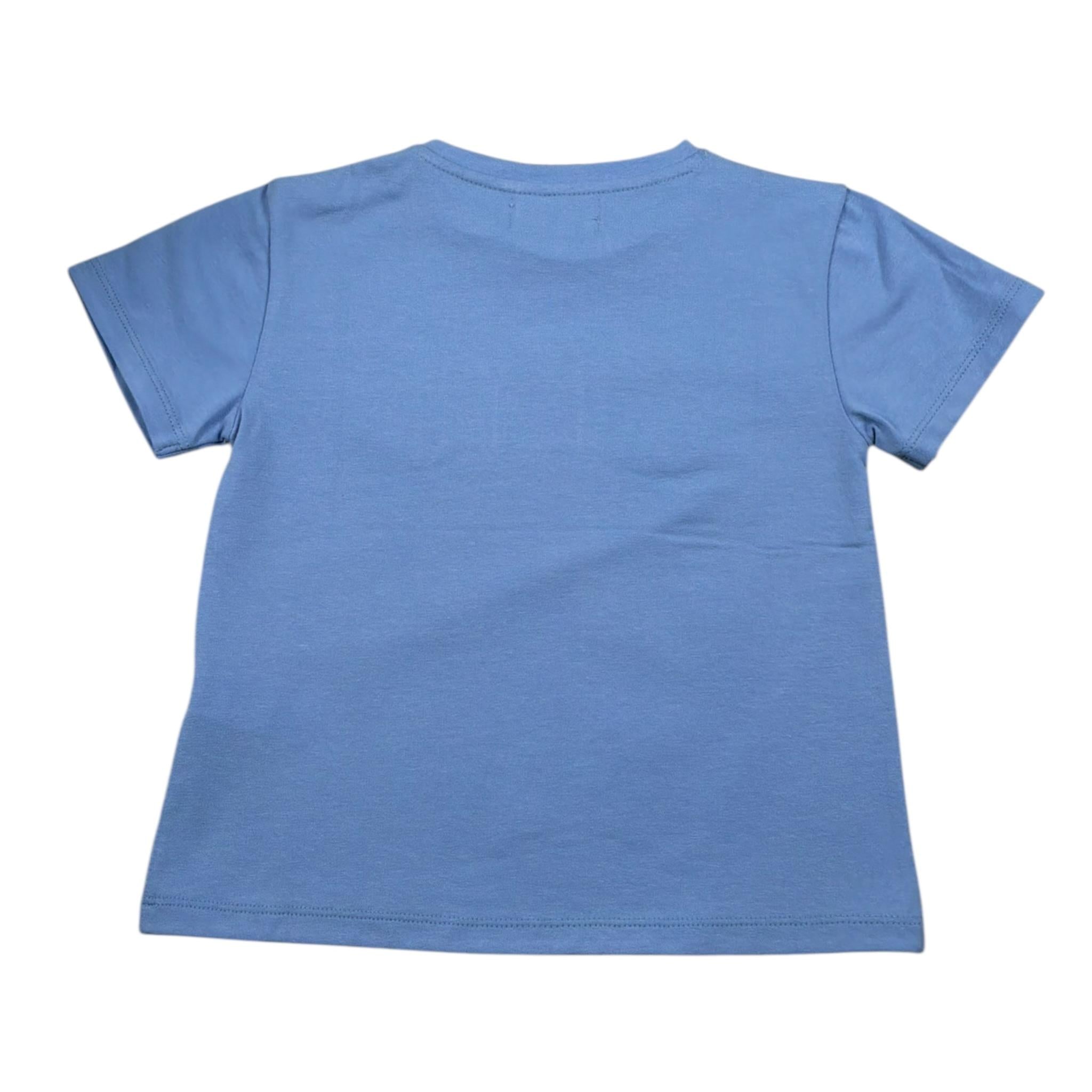 Malvi & Co T-Shirt tinta unita con Stampa Azzurro per Neonato S25B206CAJJ AZZURRO MALVI & CO 