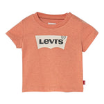 Levi'S T-Shirt Girocollo Tinta Unita con Logo per Neonato 6E8157XXX PESCA LEVI'S 