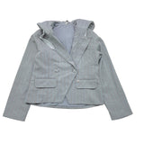 MANILA GRACE giacca tinta unita con fantasia a righe e cappuccio Grigio per Bambina MFJF24J128X GRIGIO MANILA GRACE 