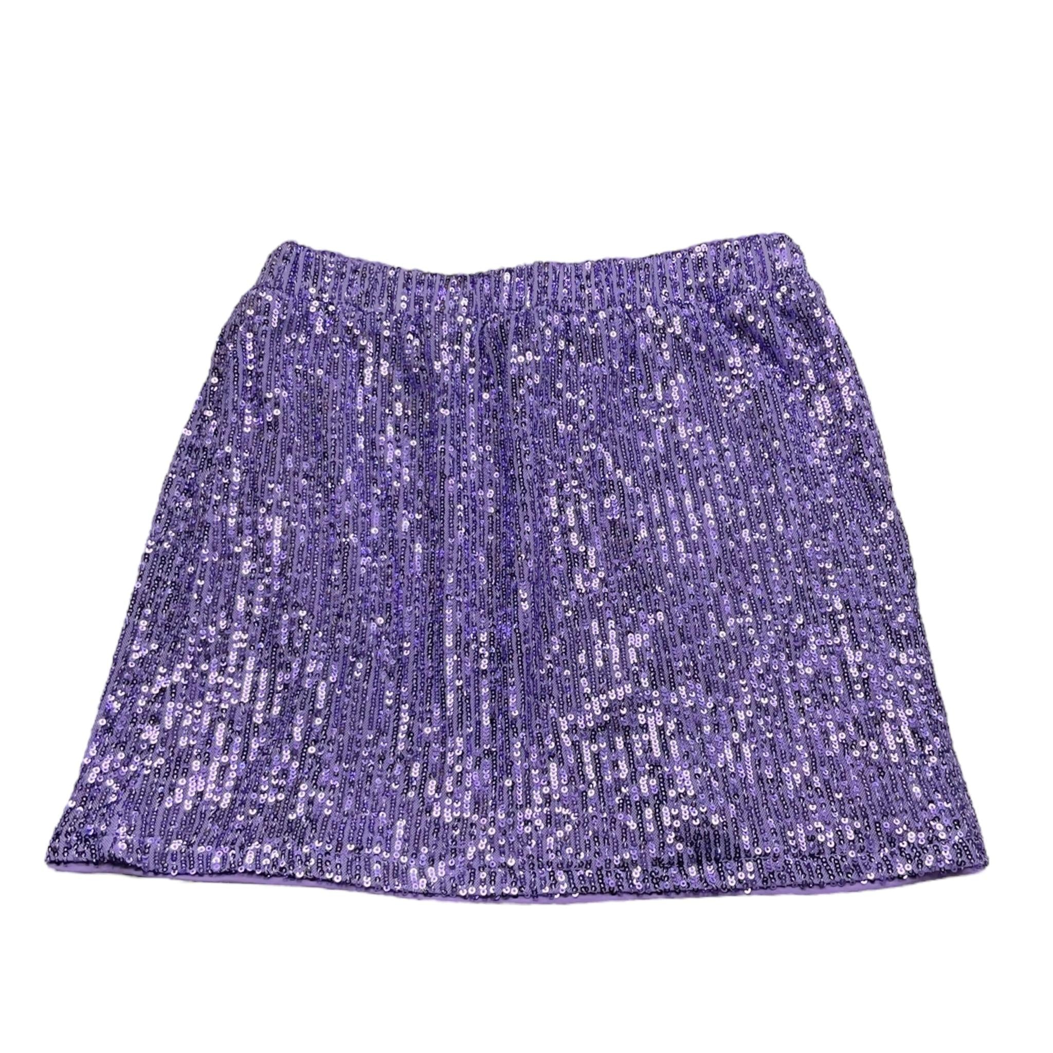 Twinset Gonna Tinta Unita con Paillettes per Bambina 251GJ2530 VIOLA TWINSET 