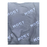Most Los Angeles Crewneck Sweatshirt Solid Color Logo Blue For Boys