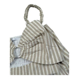 Lu Lu By Miss Grant Top Tinta Unita con Fantasia A Righe per Bambina LL3645 BEIGE LU LU BY MISS GRANT 