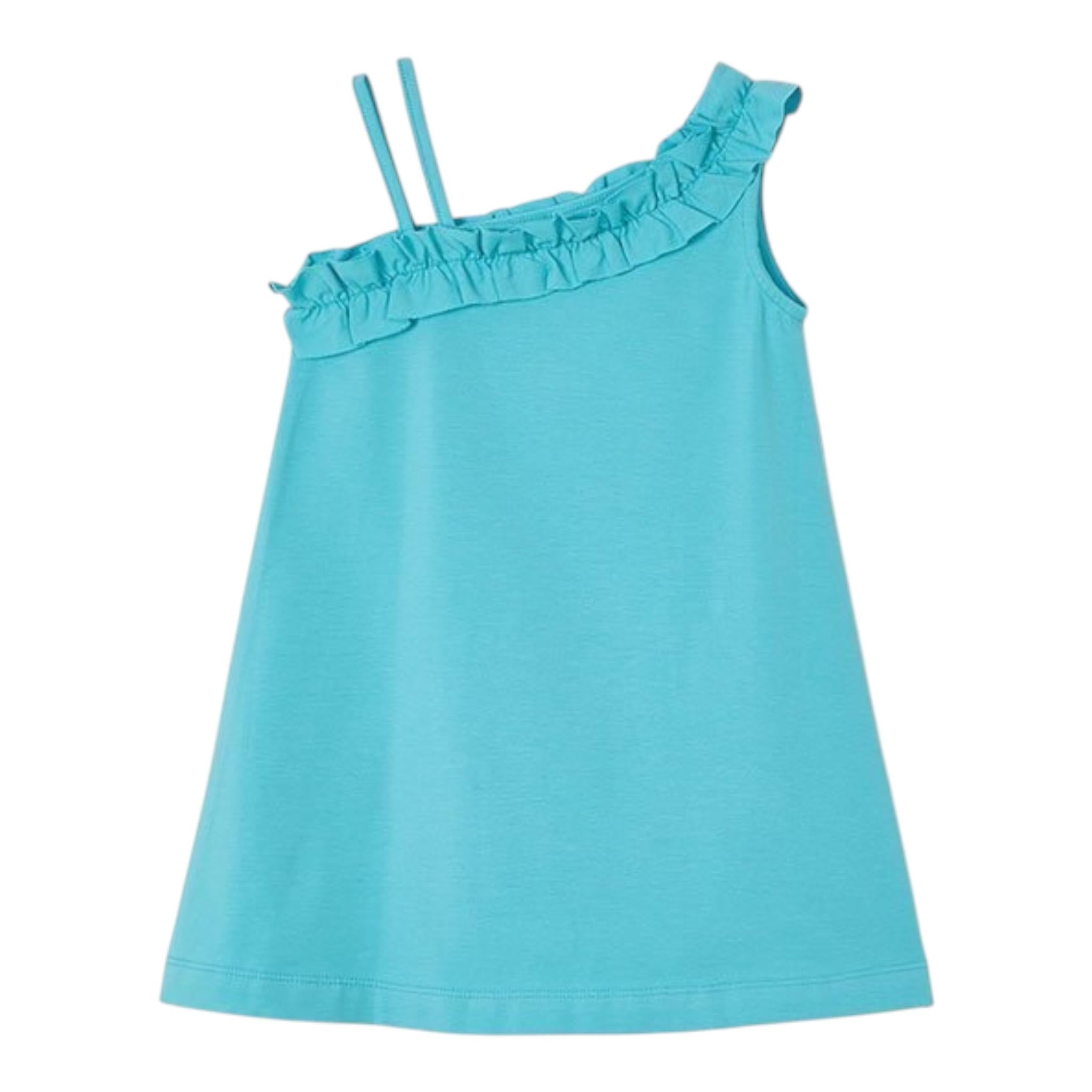 Mayoral Abito Tinta Unita con Stampa per Bambina 3937 AZZURRO MAYORAL 