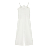 Fun & Fun Tuta Intera A Bretelle Tinta Unita con Tulle per Bambina FNCJJP00985X PANNA FUN & FUN 