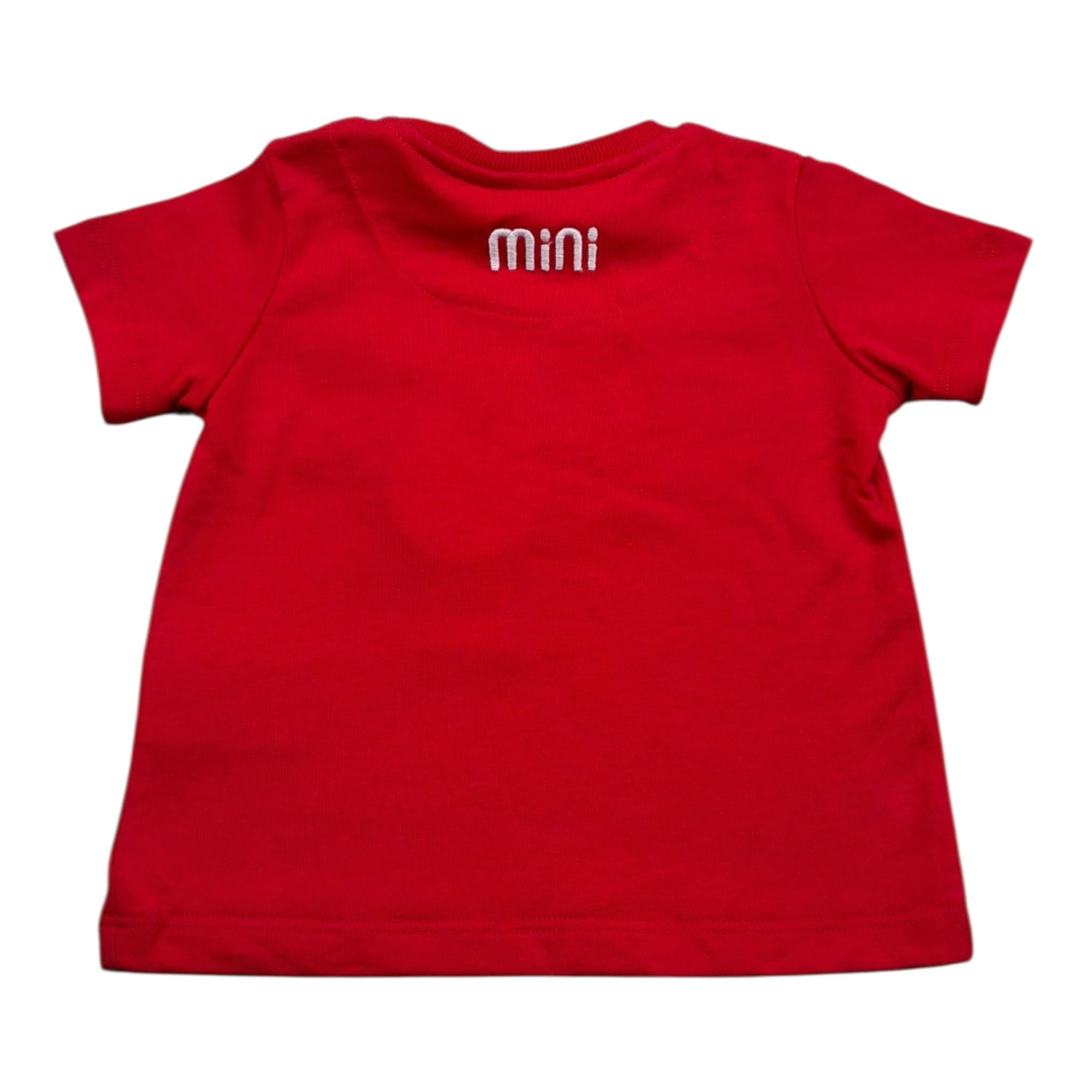 Gcds T-Shirt Girocollo Tinta Unita con Logo per Neonato 027940 ROSSO GCDS 