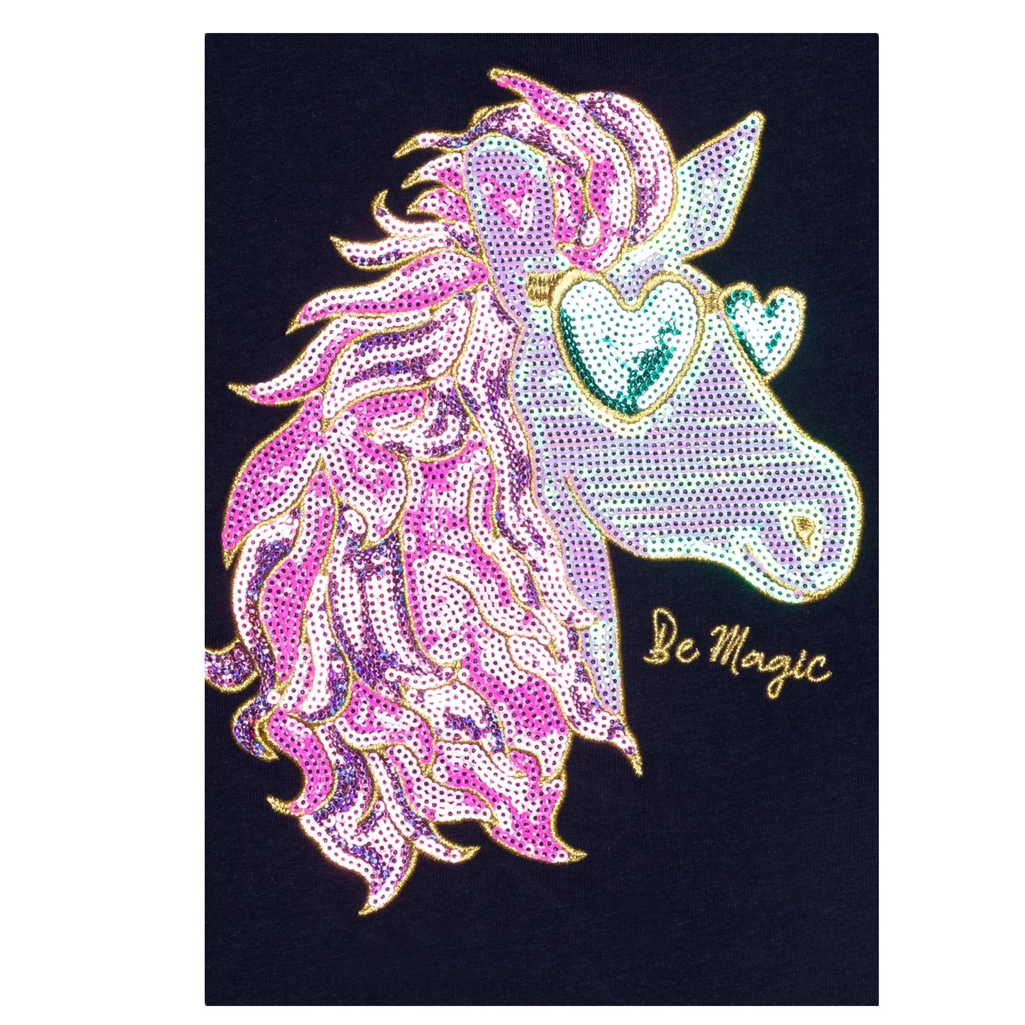 BillIEBLUSH shirt girocollo tinta unita con stampa  Blu per Neonata U20475 BLU BillIEBLUSH 