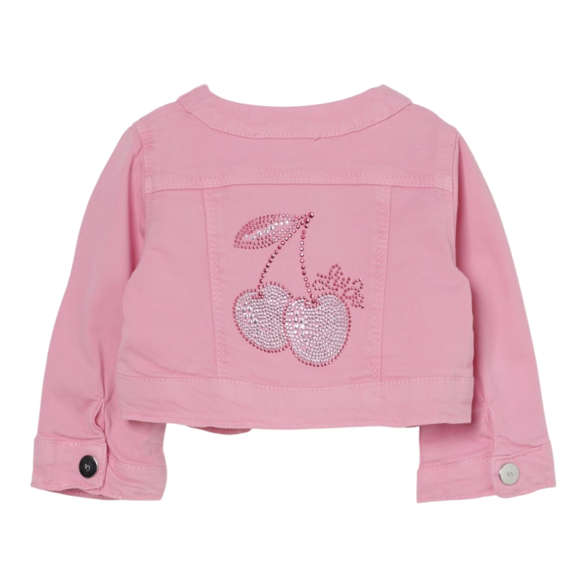 Liu Jo Giubbino In Denim Tinta Unita con Brillantini per Neonata HA5069 ROSA LIU JO 