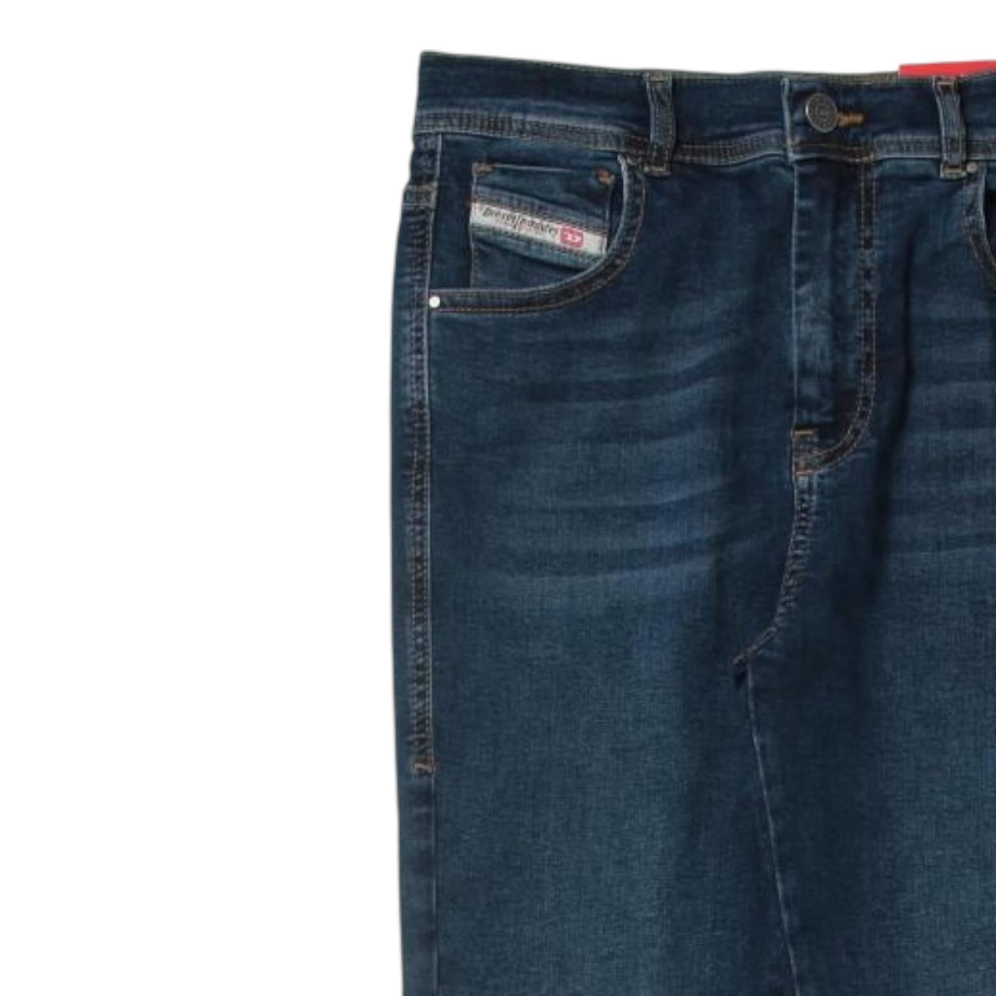 Diesel Jeans tinta unita con Girovita Regolabile Blu per Bambino J00812 BLU DIESEL 