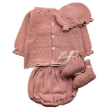 MAC ILUSIO'N completo 4 pezzi maglia-culotte-babbucce-cappello Rosa per Neonata 9439 ROSA MAC ILUSIO'N 