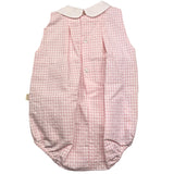 Baby Gi Romper Armhole Pattern Check White/Pink For Newborn