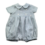 Le Bebe Pagliaccetto Mezza Manica Fantasia A Righe per Neonato LBB5333 AZZURRO LE BEBE 