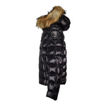 BLAUER giubbino tinta unita con cappuccio e logo brillantinato e interno beige Nero per Bambina 24WBLG03075 NERO BLAUER 