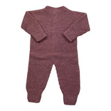 BABIDU tutina tinta unita con bottoni in filo Viola per Neonata 10683 VIOLA BABIDU 