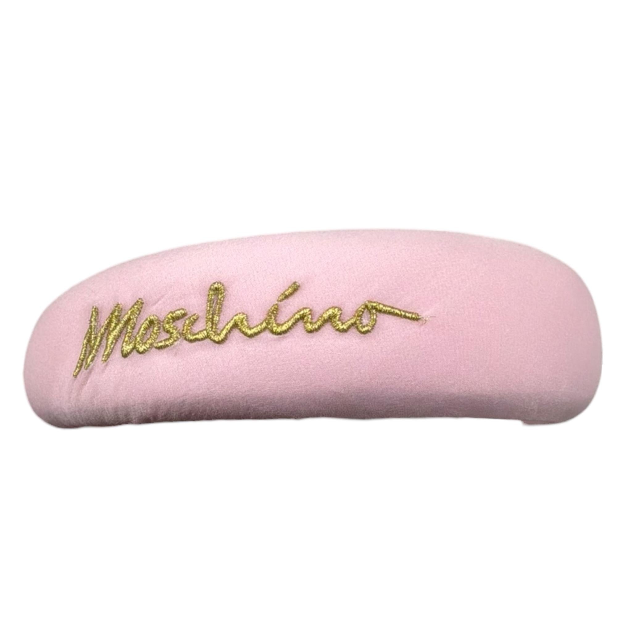 Moschino Cerchietto Tinta Unita con Stampa per Bambina HDX01N ROSA MOSCHINO 