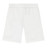 Moschino Bermuda In Tuta Tinta Unita con Logo per Bambino HUQ02FXX BIANCO MOSCHINO 