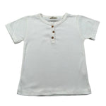 Wedoble T-Shirt Girocollo Tinta Unita con Bottoni per Neonato V2511602A PANNA WEDOBLE 