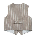 Pure Firenze Gilet tinta unita con Fantasia A Righe Beige per Neonato PC03353 BEIGE PURE FIRENZE 