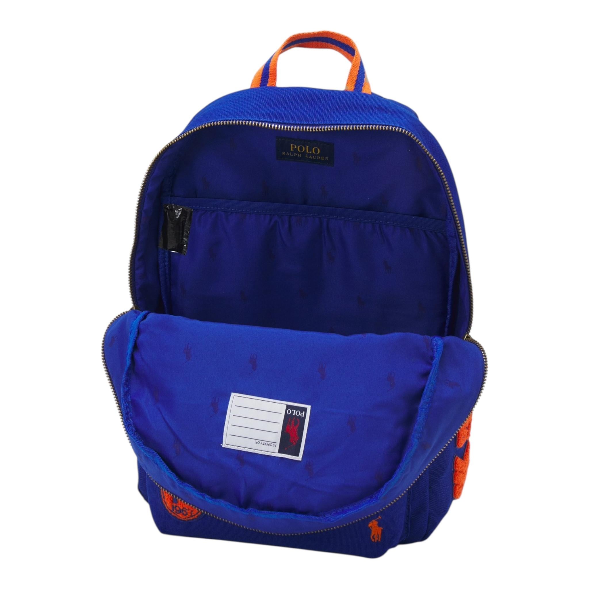 Ralph Lauren Zaino Tinta Unita con Logo per Bambino HADDAD BLU RALPH LAUREN 
