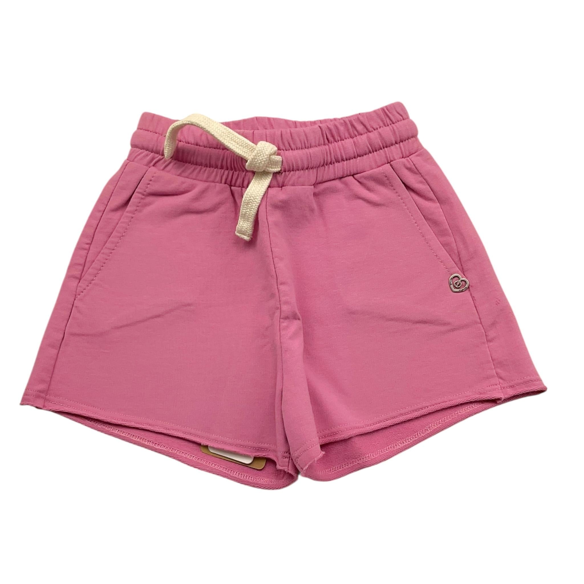Please Short Tinta Unita con Elastico In Vita per Bambina RE00042G72 ROSA PLEASE 