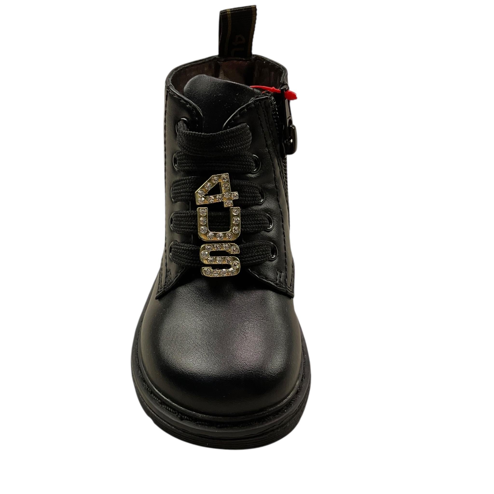 CESARE PACIOTTI stivaletto tinta unita con zip e lacci Nero per Bambino 43111J NERO CESARE PACIOTTI 