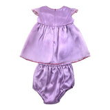 La Stupenderia Set Bito Giromanica Solid Color With Lilac Culotte For Newborn