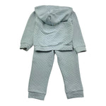 CALAMARO completo 2pz felpa-pantalone tinta unita con cappuccio Azzurro per Neonato 11035 AZZURRO CALAMARO 
