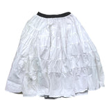 Meimeij Solid Color Skirt With Contrast Elastic Waist White For Girls