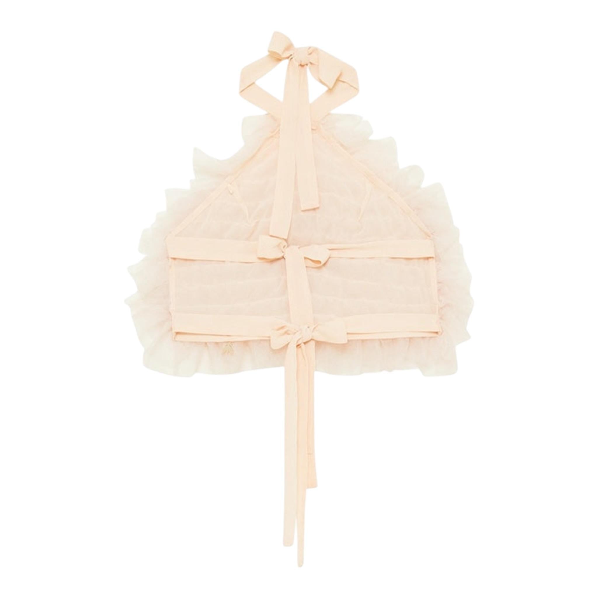 Patrizia Pepe Top tinta unita con Balze In Tulle Bianco per Bambina 7F0021X BIANCO PATRIZIA PEPE 