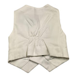 Emanuel Pris Solid Color Vest With Buttons White For Boys
