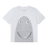 Stella Mccartney T-Shirt Crew Neck Solid Color With Contrast Print White For Newborns
